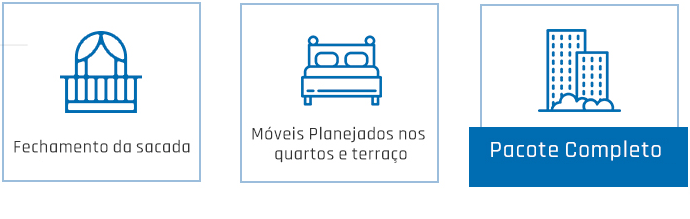 Possibilidades de personalização do Colorino, apartamento para investidores.